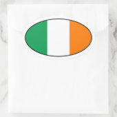 Ierland - vlag oval ticker ovale sticker (Tas)