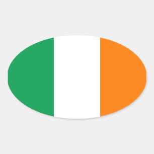 Ierland - vlag oval ticker ovale sticker