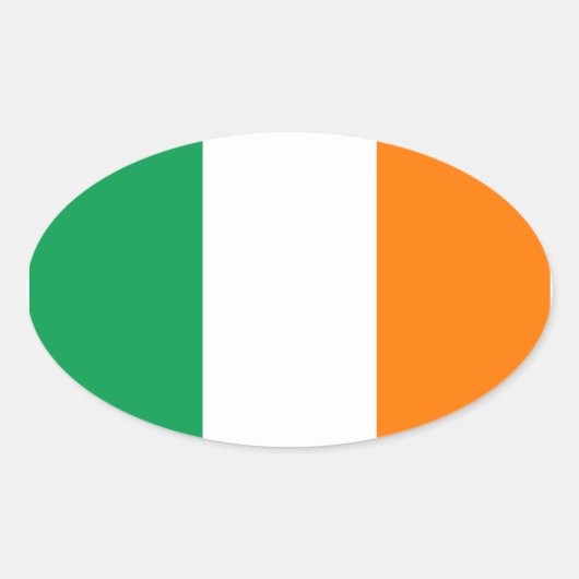 Ierland - vlag oval ticker ovale sticker (Voorkant)