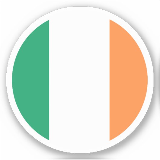 Ierland Vlag Ronde Sticker (Voorkant)