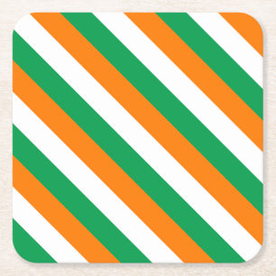 ierland-vlag vierkante kartonnen onderzetter