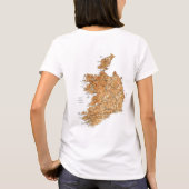 Ierland Vlag x Kaart T-shirt (Achterkant)