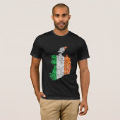 Ierland Vlagkleur Kaart T-Shirt (Voorkant volledig)