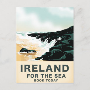 Ierland "Voor de Zee" Nautische reisposter Briefkaart