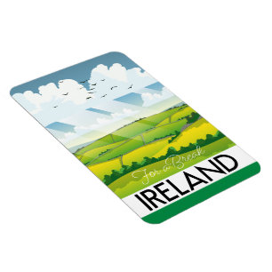 Ierland voor een vakantie reisansichtkaart magneet