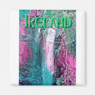 Ierland Waterfall Painting Magneet