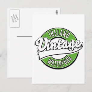Ierland Waterford vintage logo Briefkaart