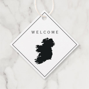 Ierland welkomsttas cadeau Label, bruiloft weekend Bedankjes Labels