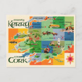 Ierlands Kaart van Kerry & Cork (Voorkant)