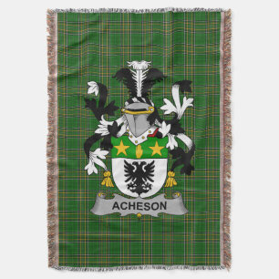 Iers Acheson Wapen van Familie Crest Ierland Deken