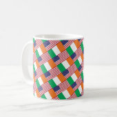 Iers-Amerikaans erfgoed Gepersonaliseerd BLESSED Koffiemok (Voorkant links)