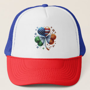 Iers-Amerikaanse vlag ST. PATRICK'S DAY Trucker Pet