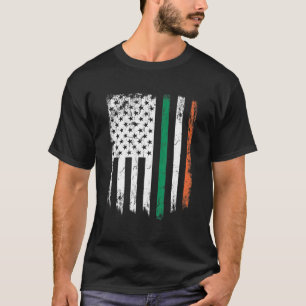 Iers-Amerikaanse vlag Vintage Saint Patrick's Day T-shirt