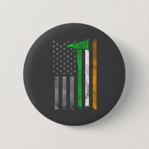Iers Amerikaanse VS Vlag Brandweerman Bijl Brand S Ronde Button 5,7 Cm
