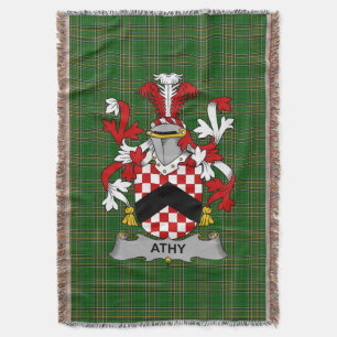 Iers Athy Wapen van Familie Crest Ierland Deken