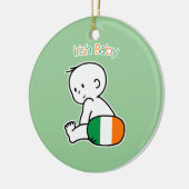 Iers Baby Keramisch Ornament (Links)