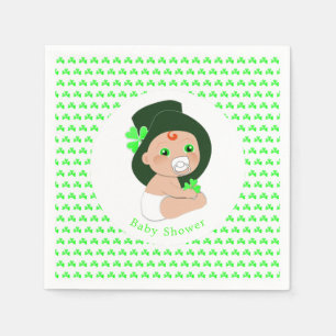 Iers Baby Leprechaun Lucky Shamrock Baby shower Servetten