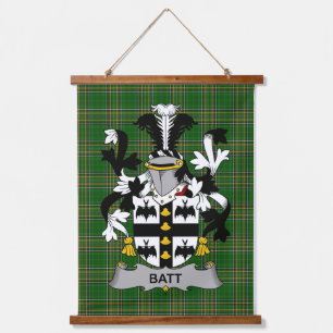Iers Batt Wapen Familie Crest Hangend Wandkleed