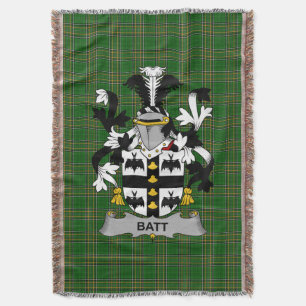 Iers Batt Wapen van Familie Crest Ierland Deken