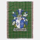 Iers Bermingham Wapen Familie Crest Irelan Deken (Voorkant Verticaal)