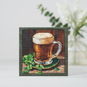 Iers bier borduurwerk kaart