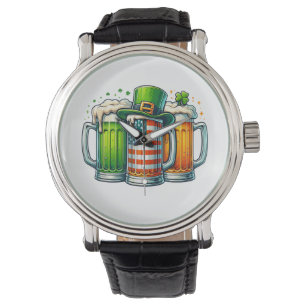 Iers Bier Ierland St. Patrick's Dag Drankfeest Horloge