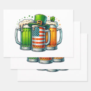 Iers Bier Ierland St Patricks Dag Drankfeest Inpakpapier Vel