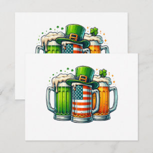 Iers Bier Ierland St. Patrick's Dag Drankfeest Kaart