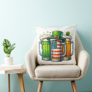 Iers bier Ierland St. Patrick's Dag Drankfeest Kussen