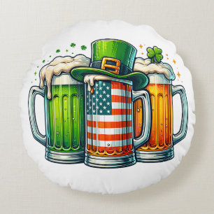 Iers bier Ierland St. Patrick's Dag Drankfeest Rond Kussen