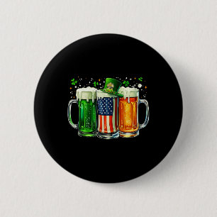 Iers Bier Ierland St. Patrick's Dag Drankfeest Ronde Button 5,7 Cm