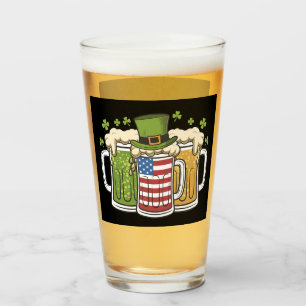 Iers Bier Ierland USA Amerikaanse Vlag St. Patrick Glas