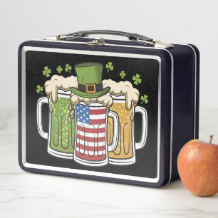 Iers Bier Ierland VS Amerikaanse Vlag St. Patrick'