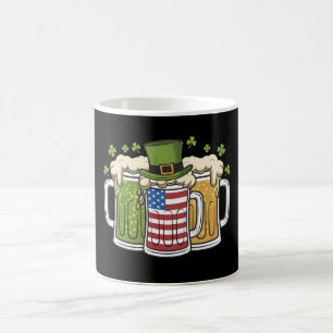 Iers Bier Ierland VS Amerikaanse Vlag St. Patrick' Koffiemok