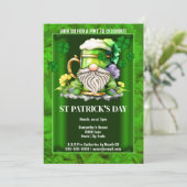 Iers bier kabouter Ierland shamrock chic Kaart (Staand voorkant)