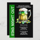 Iers bier mok 3D shamrock zwart goud groen Kaart (Voorkant / Achterkant)