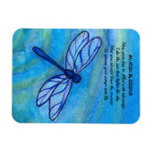 Iers Blessing Brave Blue Dragonfly Inspirerend Magneet (Horizontaal)