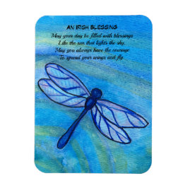Iers Blessing Brave Blue Dragonfly Inspirerend Magneet