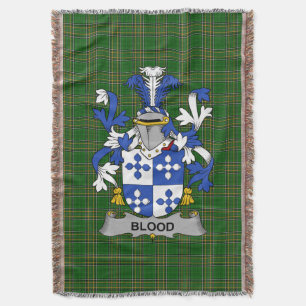 Iers Bloed Wapen van Familie Crest Ierland Deken