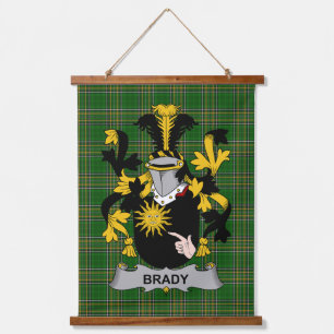 Iers Brady of McBrady Wapen Familiewapen Hangend Wandkleed
