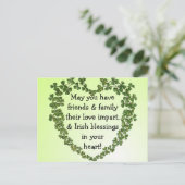 iers briefkaart van zegeningen (Staand voorkant)