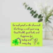 Iers briefkaart voor zegen (Staand voorkant)