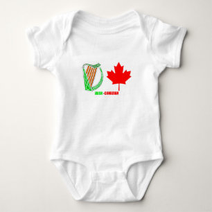 Iers-Canadees afbeelding baby-Jersey-Bodysuit-Wit Romper