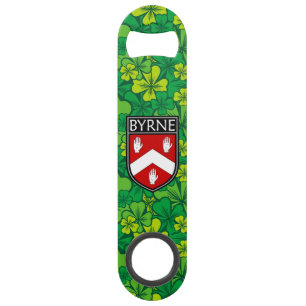 Iers - Clan Byrne Crest & Shamrock Speed Flessenopener