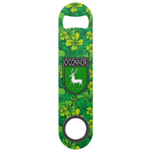 Iers - Clan O'Connor Crest & Shamrock Speed Flessenopener