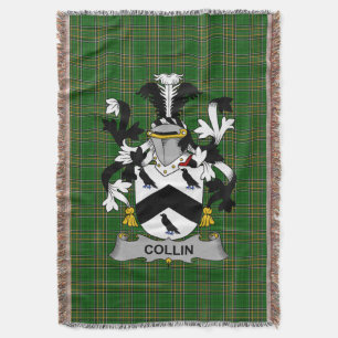 Iers Collin Wapen van Familie Crest Ierland Deken