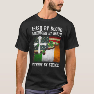 Iers door bloedAmerikaan door geboortetekonant naa T-shirt