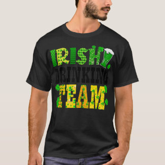 Iers Drink Team Bierglas Shamrocks Saint Pat T-shirt