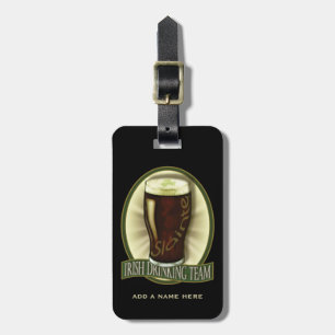 Iers Drink Team gepersonaliseerd Bagagelabel