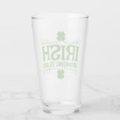 Iers Drink team Shamrock Glas (Achterkant)